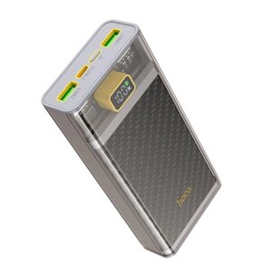 Внешний аккумулятор Hoco J103A, 20000 мАч, USB/Type-C, 3 А, серый