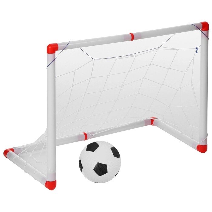 Ворота футбольные сборные, 50х45х30 см, с сеткой и мячом от компании Интернет-магазин "Flap" - фото 1