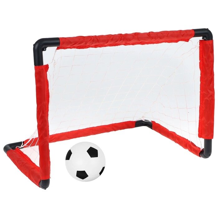 Ворота футбольные сборные, 84х60х60 см, с сеткой и мячом от компании Интернет-магазин "Flap" - фото 1