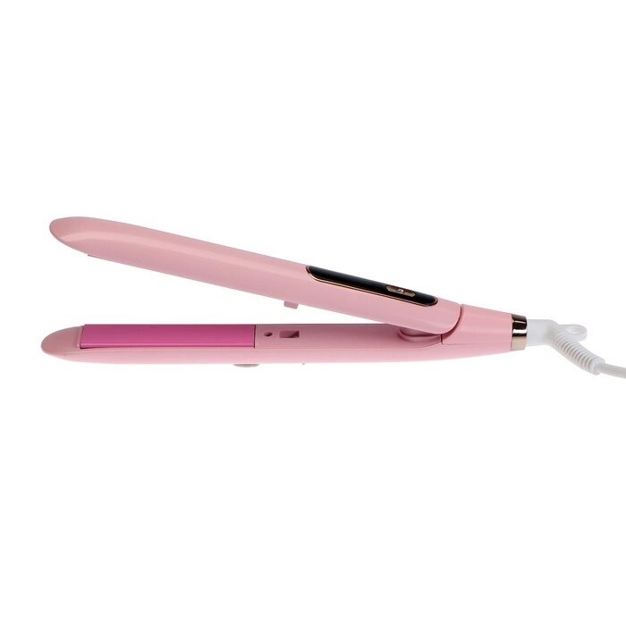 Выпрямитель для волос Luazon LW-37, 45 Вт, керамическое покрытие, до 230C, розовый от компании Интернет-магазин "Flap" - фото 1