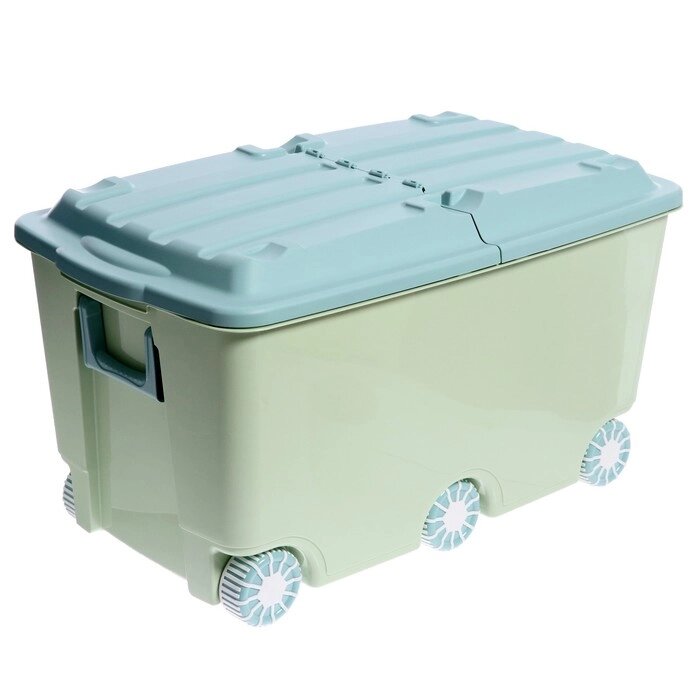 Ящик для игрушек на колёсах, цвет зелёный от компании Интернет-магазин "Flap" - фото 1