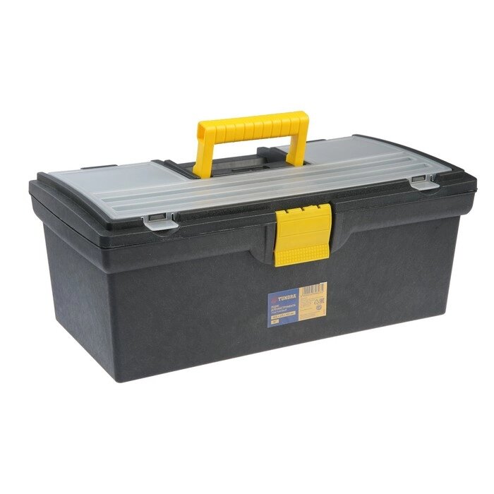 Ящик для инструмента ТУНДРА, 16', 405 х 215 х 160 мм, пластиковый, органайзер от компании Интернет-магазин "Flap" - фото 1
