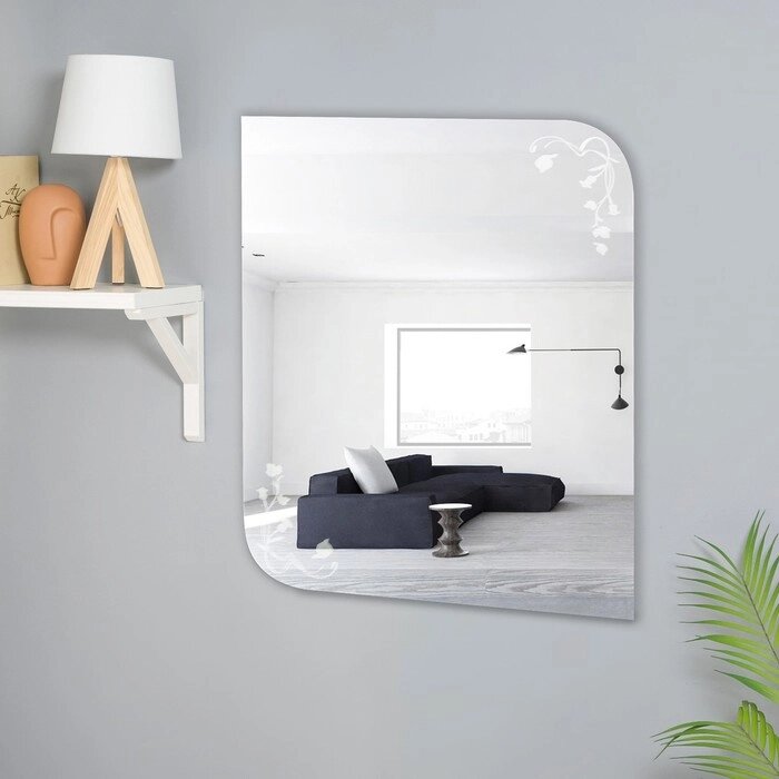 Зеркало настенное, 60 х 50 см,  с пескоструйным рисунком от компании Интернет-магазин "Flap" - фото 1
