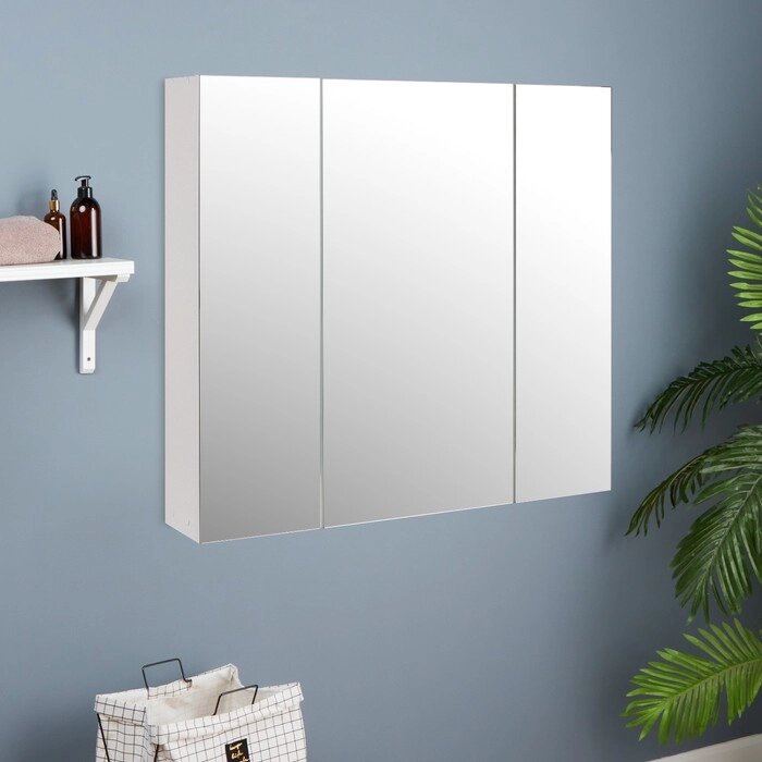 Зеркало-шкаф для ванной комнаты, 75 х 15 х 70 см от компании Интернет-магазин "Flap" - фото 1