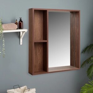 Зеркало-шкаф для ванной комнаты 'Брит 60'Морское дерево винтаж, 60 х 70 х 12 см