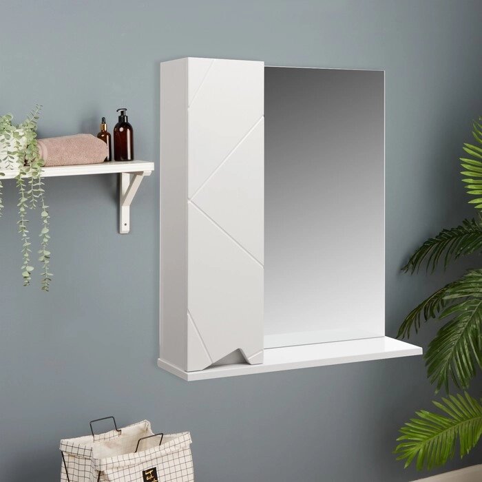 Зеркало-шкаф для ванной комнаты 'Джой 60', 71,5 х 60 х 16 см от компании Интернет-магазин "Flap" - фото 1