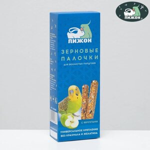 Зерновые палочки 'Пижон' для птиц, с фруктами, 2 шт, 96 г