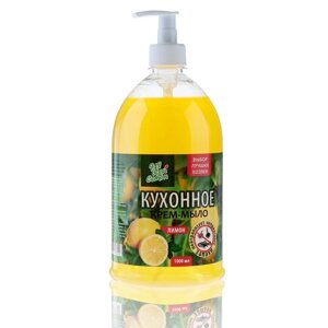 Жидкое крем-мыло 'Нежное'кухонное, лимон, с дозатором, 1 л
