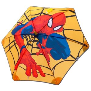 Зонт детский. Человек паук, оранжевый, 6 спиц d90 см
