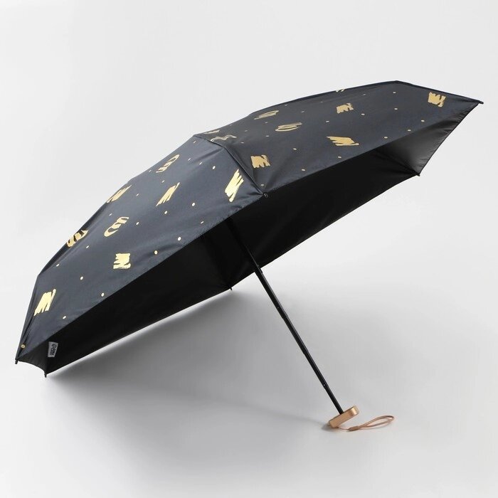 Зонт механический, 6 спиц, цвет чёрный. от компании Интернет-магазин "Flap" - фото 1