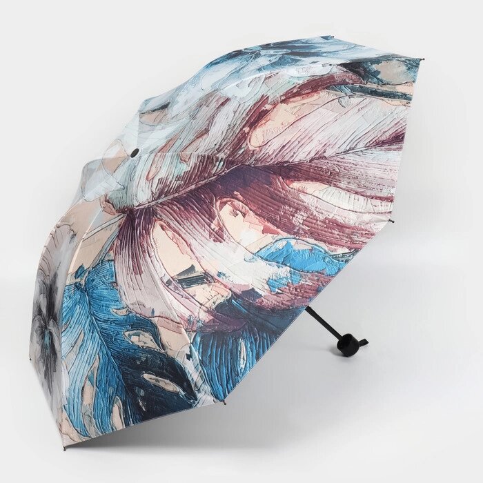 Зонт механический 'Фауна', эпонж, 4 сложения, 8 спиц, R  48 см, цвет МИКС от компании Интернет-магазин "Flap" - фото 1
