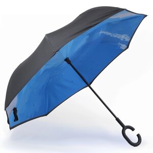 Зонт - наоборот 'Небеса'механический, 8 спиц, R 53 см, цвет МИКС