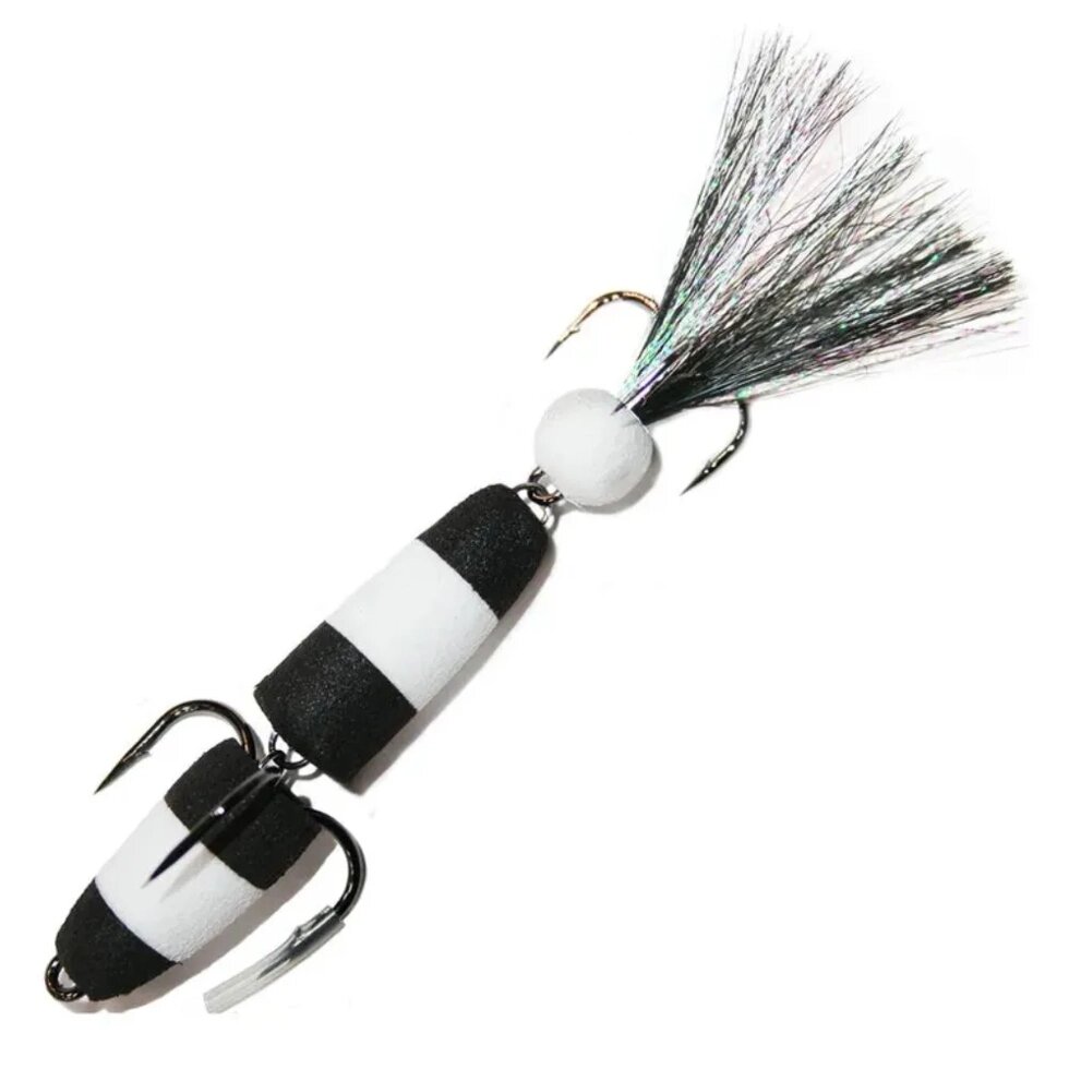 Мандула для рыбалки NEXT 105 мм (L) #013 черный-белый-черный от компании "Посейдон" товары для рыбалки и активного отдыха - фото 1