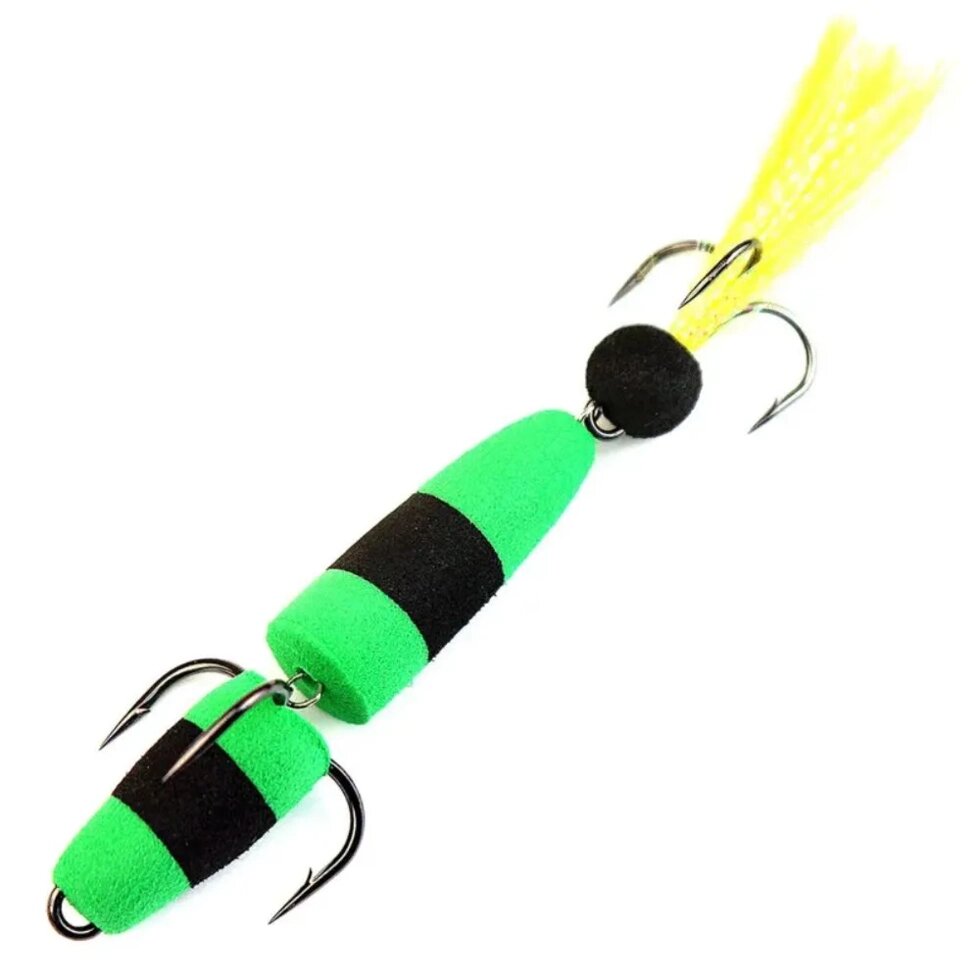Мандула для рыбалки NEXT 105 мм (L) #033 зеленый-черный-желтый от компании "Посейдон" товары для рыбалки и активного отдыха - фото 1