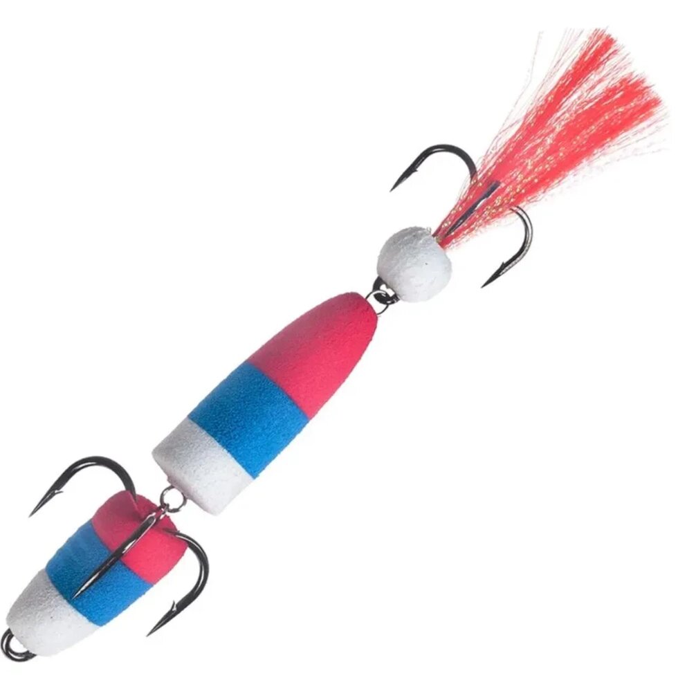 Мандула для рыбалки NEXT 105 мм (L) #070 белый-синий-красный от компании "Посейдон" товары для рыбалки и активного отдыха - фото 1
