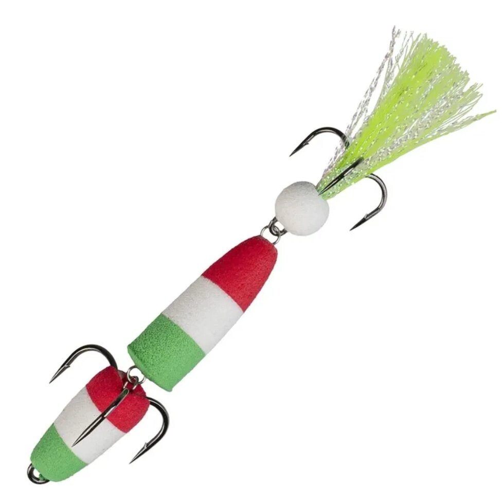 Мандула для рыбалки NEXT 105 мм (L) #071 зеленый-белый-красный от компании "Посейдон" товары для рыбалки и активного отдыха - фото 1