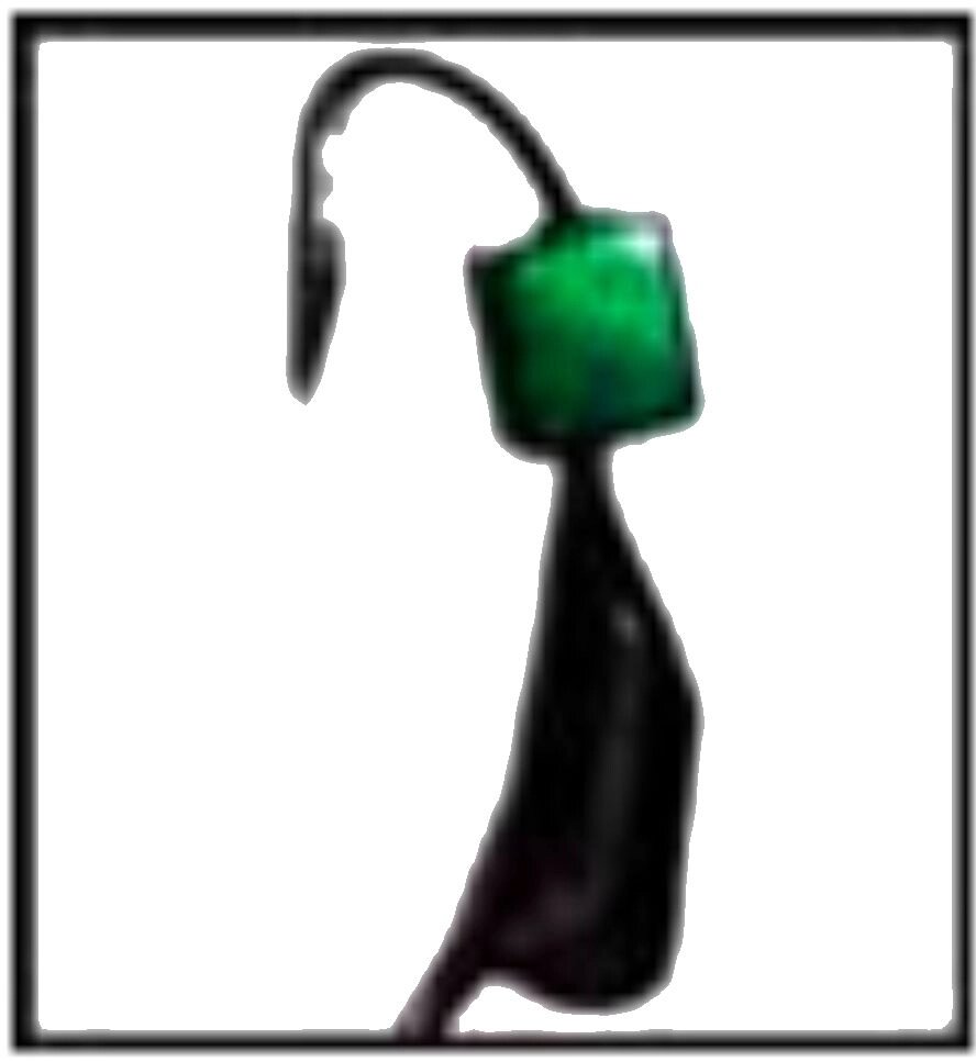 Мормышка "Народная" столбик + кубик зеленый (гематит) от компании "Посейдон" товары для рыбалки и активного отдыха - фото 1