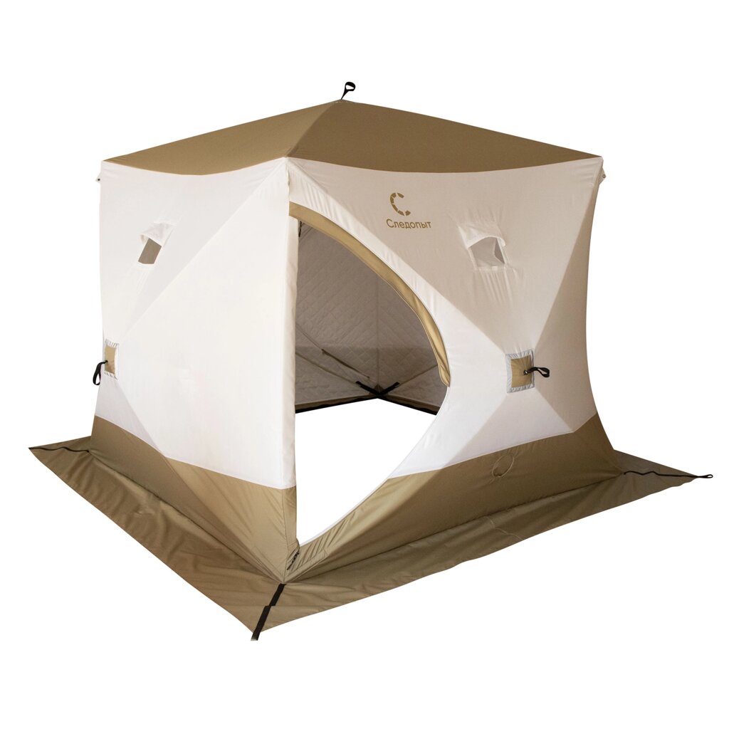 Палатка зимняя куб СЛЕДОПЫТ "Premium" 2,4х2,4 м PF-TW-20 от компании "Посейдон" товары для рыбалки и активного отдыха - фото 1