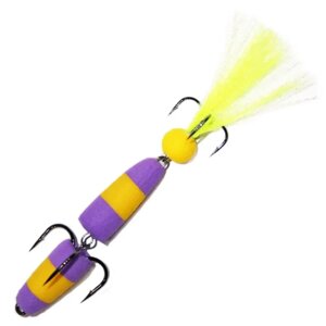 Мандула для рыбалки NEXT 70 мм (S) #061 фиолетовый-желтый-желтый