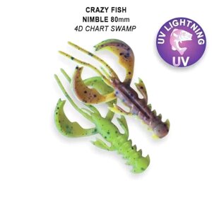 Силиконовые приманки Crazy Fish Nimble 3.2" 72-80-4d-6-F