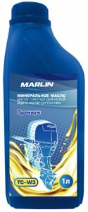 Масло MARLIN Премиум 2Т, TC-W3 (1 литр)/полусинт.