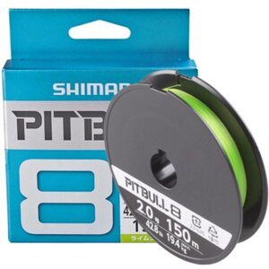 Плетеный шнур PE Shimano Pitbull PE8 150m #0,6 (6.6 kg.)