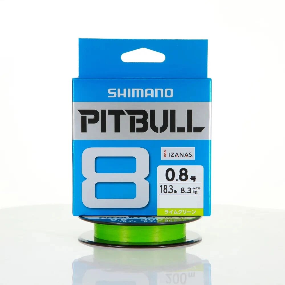 Плетеный шнур PE Shimano Pitbull PE8 150m #0,8 (8,3 kg.) от компании "Посейдон" товары для рыбалки и активного отдыха - фото 1