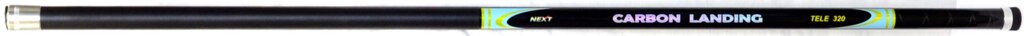 Ручка  CARBON LANDING TELE 3.20 (3.20м, стандартная резьба, графит) от компании "Посейдон" товары для рыбалки и активного отдыха - фото 1