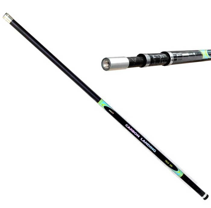 Ручка  CARBON LANDING TELE 420 (4.20м, стандартная резьба, графит) от компании "Посейдон" товары для рыбалки и активного отдыха - фото 1