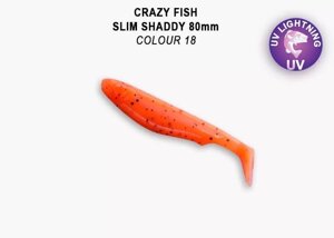 Силиконовые приманки Crazy Fish Slim shaddy 3.2" 56-80-18-7