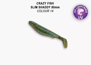 Силиконовые приманки Crazy Fish Slim shaddy 3.2" 56-80-14-7