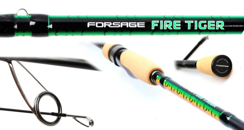 Спиннинг Forsage Fire Tiger  2.10м  5-20 гр от компании "Посейдон" товары для рыбалки и активного отдыха - фото 1