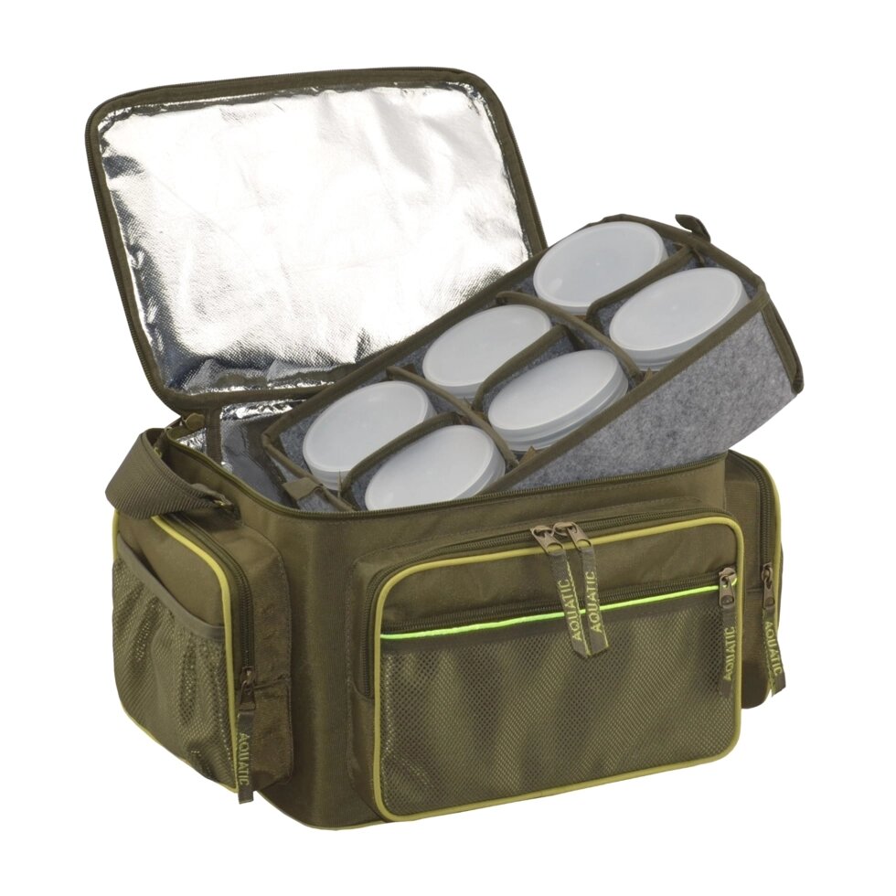 Термо-сумка Aquatic С-44 с банками для хранения дипов и насадок (18 шт) от компании "Посейдон" товары для рыбалки и активного отдыха - фото 1