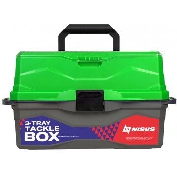 Ящик для снастей Tackle Box трехполочный NISUS зеленый от компании "Посейдон" товары для рыбалки и активного отдыха - фото 1