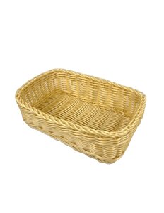 Корзина для хлеба прямоуг. 24,5*17*6 см. коричневая полиротанг MGprof /1/50/