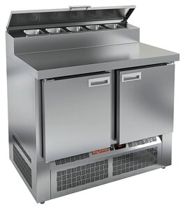 Стол для пиццы охл.(+2+10) PZЕ2-11/GN (1/6H) (2двери, 1000*700*850мм) глубина раб. пов. 486мм, ниж. рас