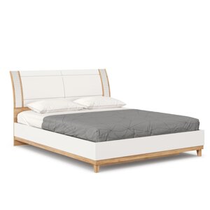 "Бари" Кровать 1600 с кроватным основанием (Дуб золотой/Белый)