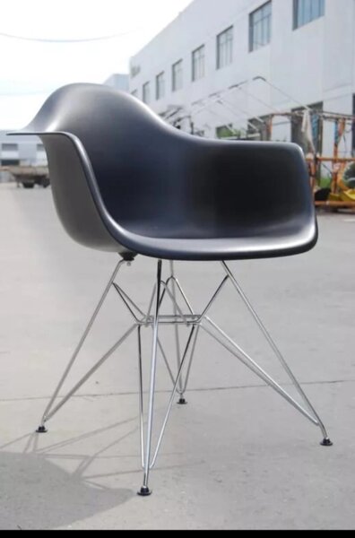 Кресло Eames DSR (хромированные ножки) Малайзия черный (150352525 ...