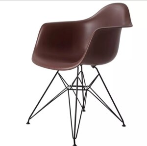 Кресло Eames DSR (хромированные ножки) Малайзия коричневый