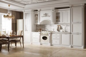 Кухонный гарнитур (линейный) Венеция 4,20 Арида Мебель белый/серый