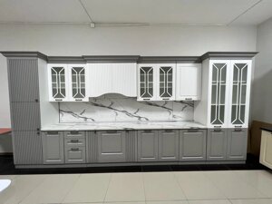 Кухонный гарнитур Малена 5м Арина Home серый/белый