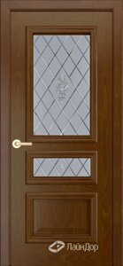 Межкомнатная дверь Агата ПО (со стеклом) Лайндор Т35