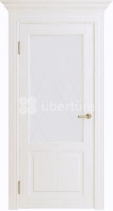 Межкомнатная дверь Versalles ПДО 40004 (со стеклом) Uberture дуб жемчуг