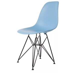 Стул Eames DSR Малайзия (хромированные ножки) голубой