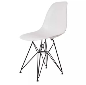 Стул Eames DSR Малайзия (хромированные ножки) белый