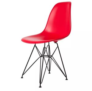 Стул Eames DSR Малайзия (хромированные ножки) красный