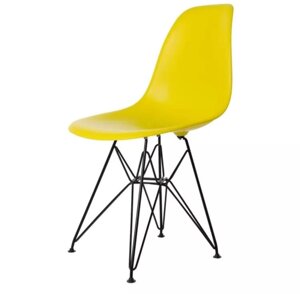 Стул Eames DSR Малайзия (хромированные ножки) желтый