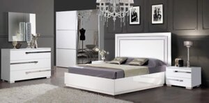 Спальный гарнитур Венеция (шкаф-купе) 1,6Д Слоним Мебель белый