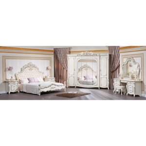 Спальный гарнитур Венеция Style Арида Мебель крем с туалетным столом