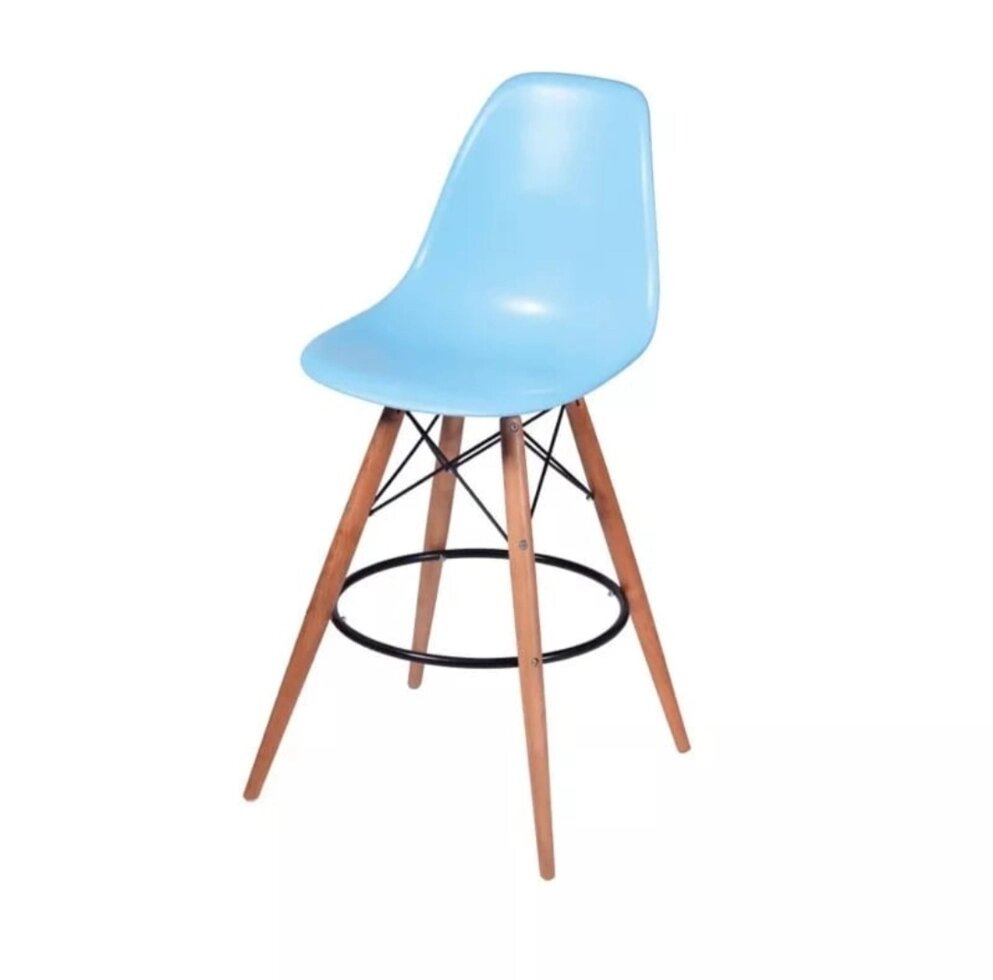 Стул барный Eames  (голубой) Малайзия от компании Color Mebel - фото 1